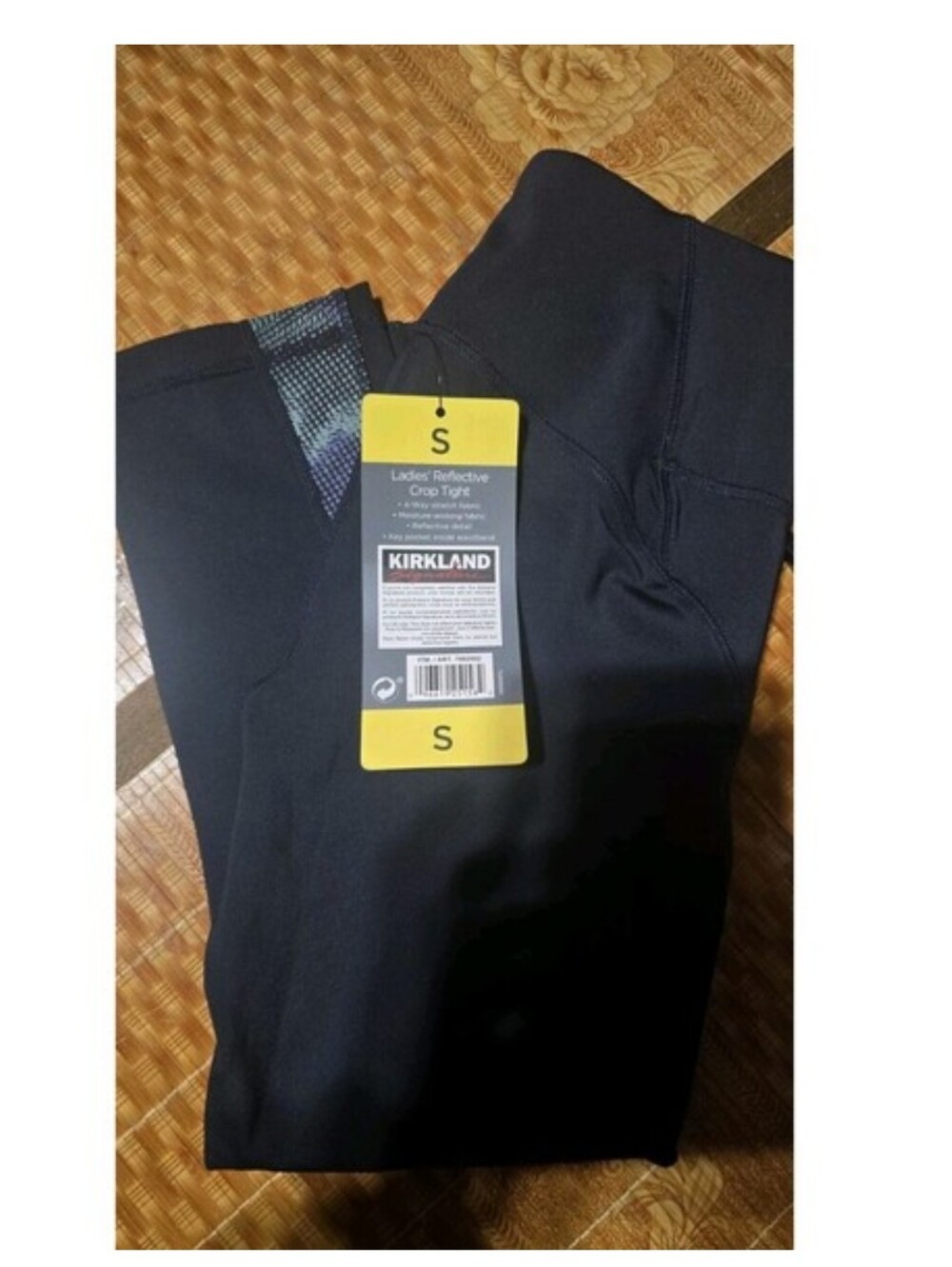 Kirkland Signature WomensReflective Fitness Wear Leggings( Navy, SMALL) NWT